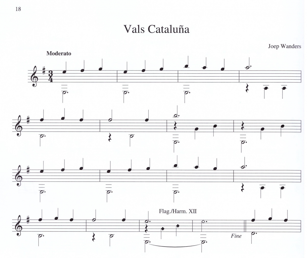 Joep Waders Easy Gitar Vals Cataluna